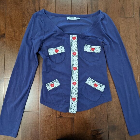 Moschino women's purple long sleeve cardigan in size 8 - Picture 2 of 12